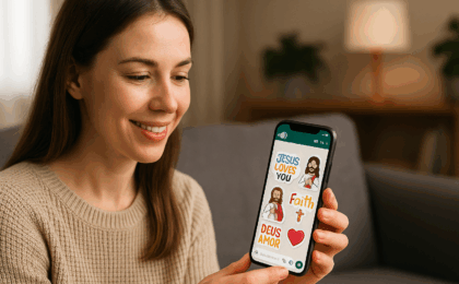 Figurinhas Gospel e da Bíblia no WhatsApp